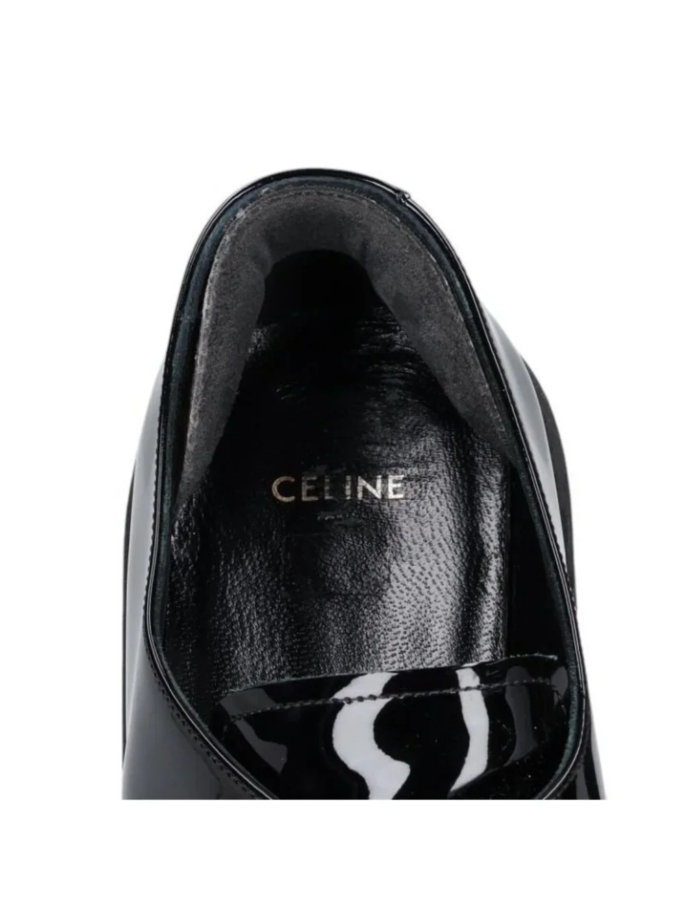 Celine Enamel Monk Strap Creeper Shoes